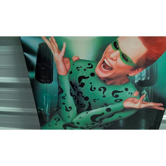 DcComics Vintage Batman Riddler Jim Carrey Wood Panel WallArt Approx Poster Size - Picture 3 of 13